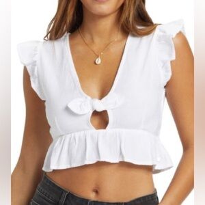 NWT Roxy Sweetest Love Short Sleeve Crop Top XL